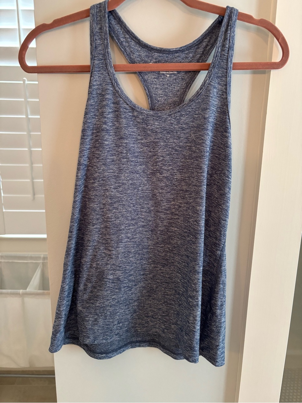 Beyond Yoga Heathered Blue Racerback Tank Top